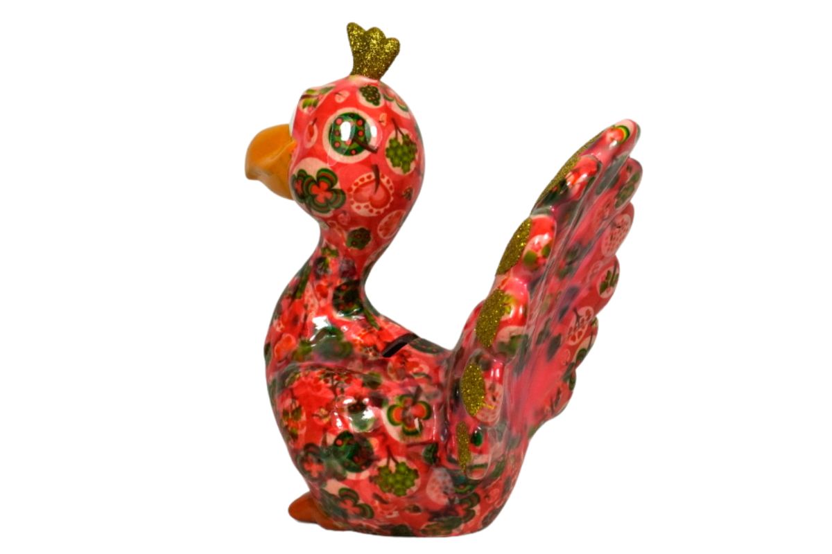 Pomme Pidou Spardose Money Bank Pfau Paolo Rosa Gold