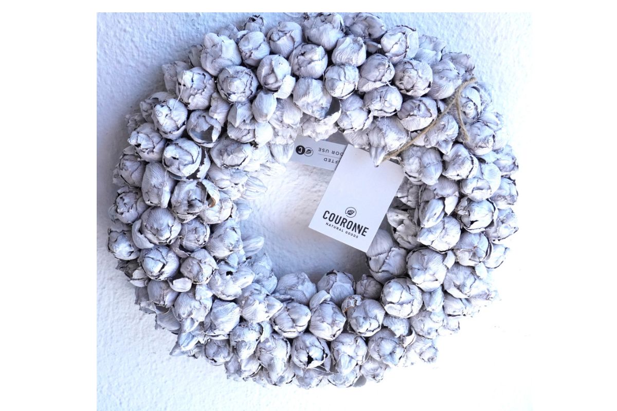 Couronne Wandkranz Türkranz Dekokranz Coco Fruit White 30 ∅