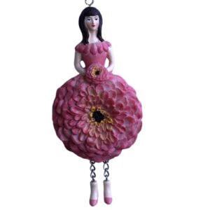 Deko Figur Blumenmädchen Zinnienmädchen zum Hängen