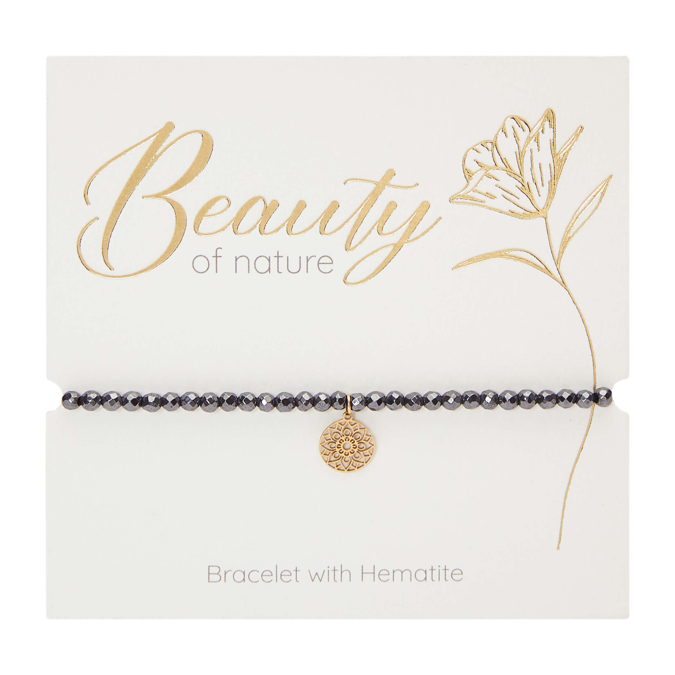 Armband HCA Beauty of nature vergoldet Hämatit Stein Mandala des Glücks