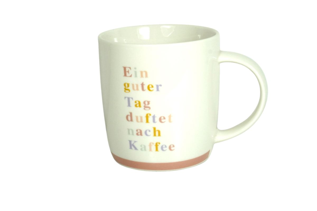 Grafik Werkstatt Henkelbecher Kaffeebecher Sprüchetasse Ein Guter Tag duftet nach Kaffee