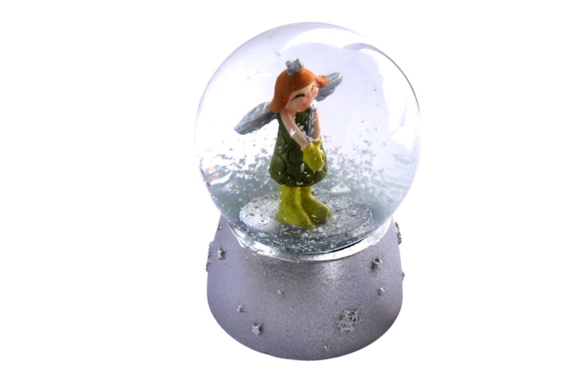 Deko Schneekugel Glimmerkugel Glitzerkugel Engel Schutzengel Sweet Smile