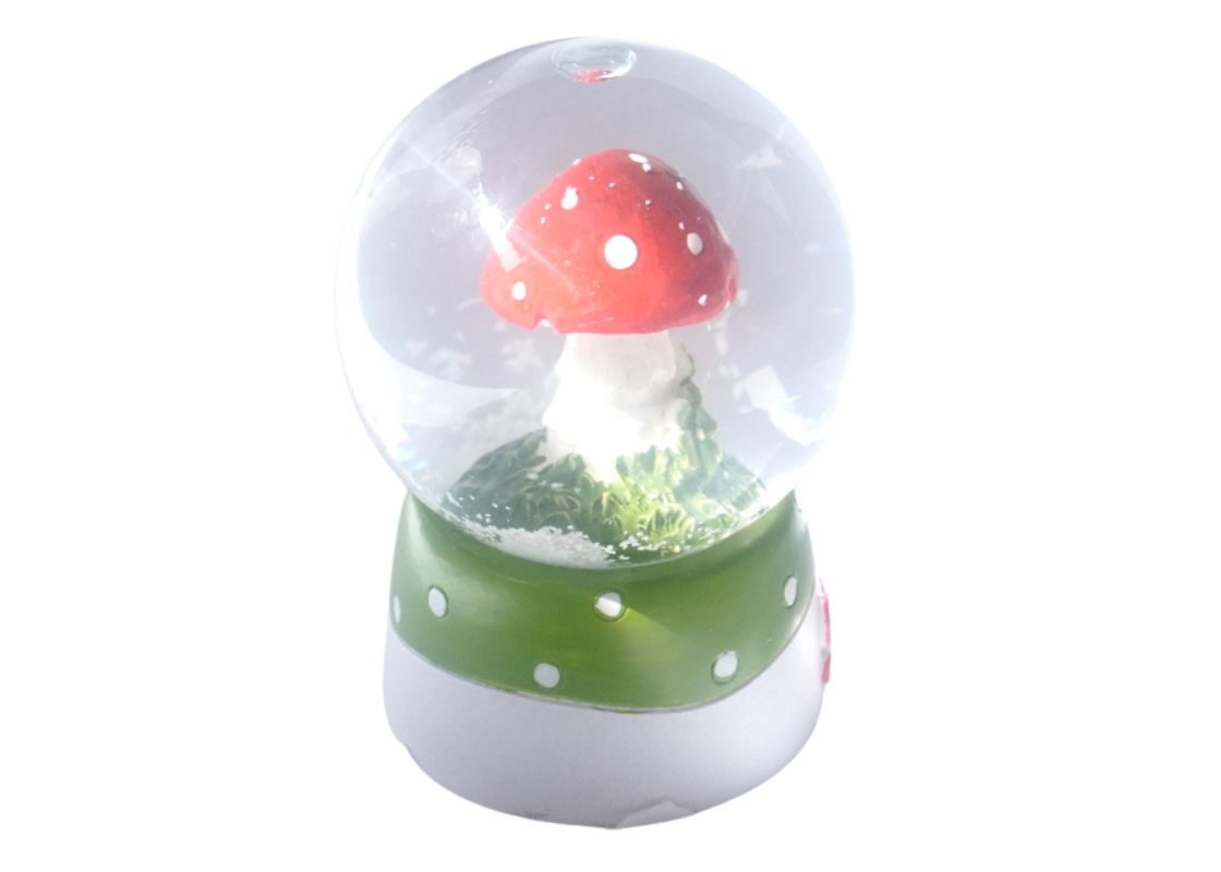 Deko Schneekugel Glimmerkugel Glitzerkugel Glückspilz Fliegenpilz