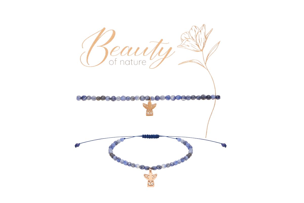 Armband HCA Beauty of nature rosevergoldet Sodalith Schutzengel