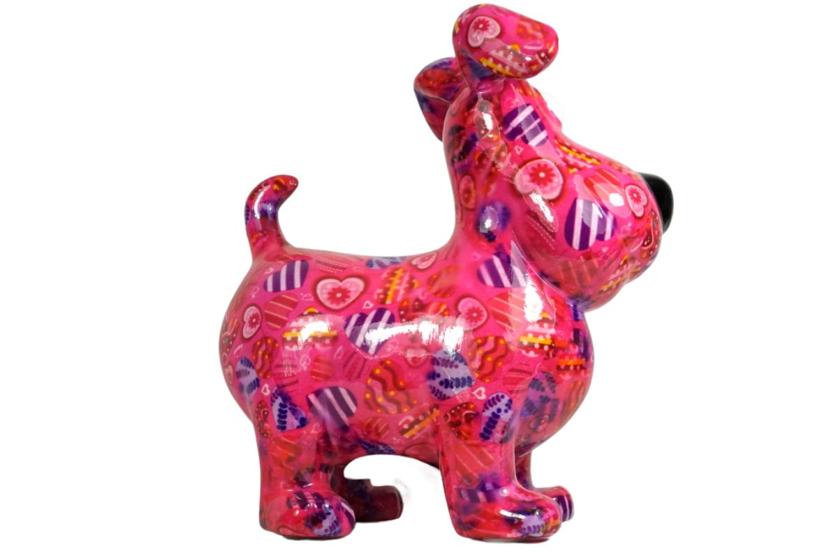Pomme Pidou Spardose Money Bank Hugo Dog Pink Love