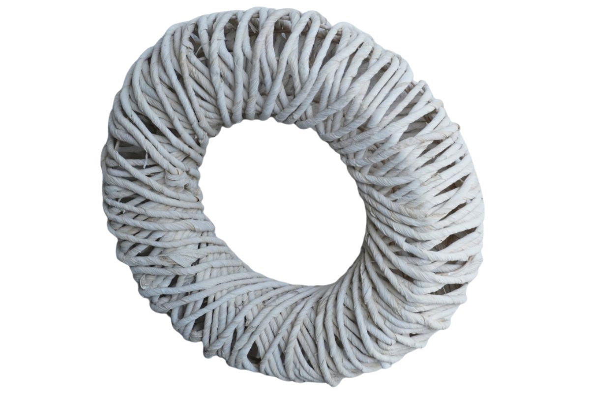 Deko Naturkranz Weiderindenkranz Wandkranz Tischkranz Beige 30cm