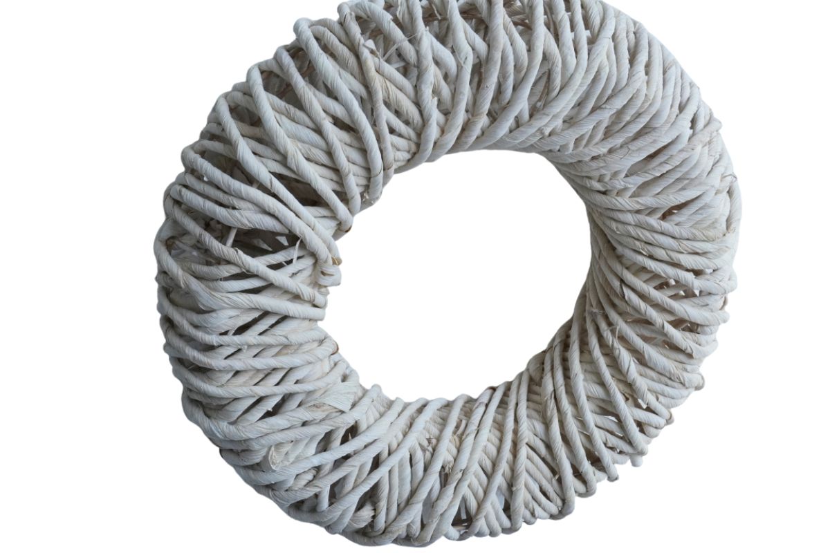 Deko Naturkranz Weiderindenkranz Wandkranz Tischkranz Beige 30cm