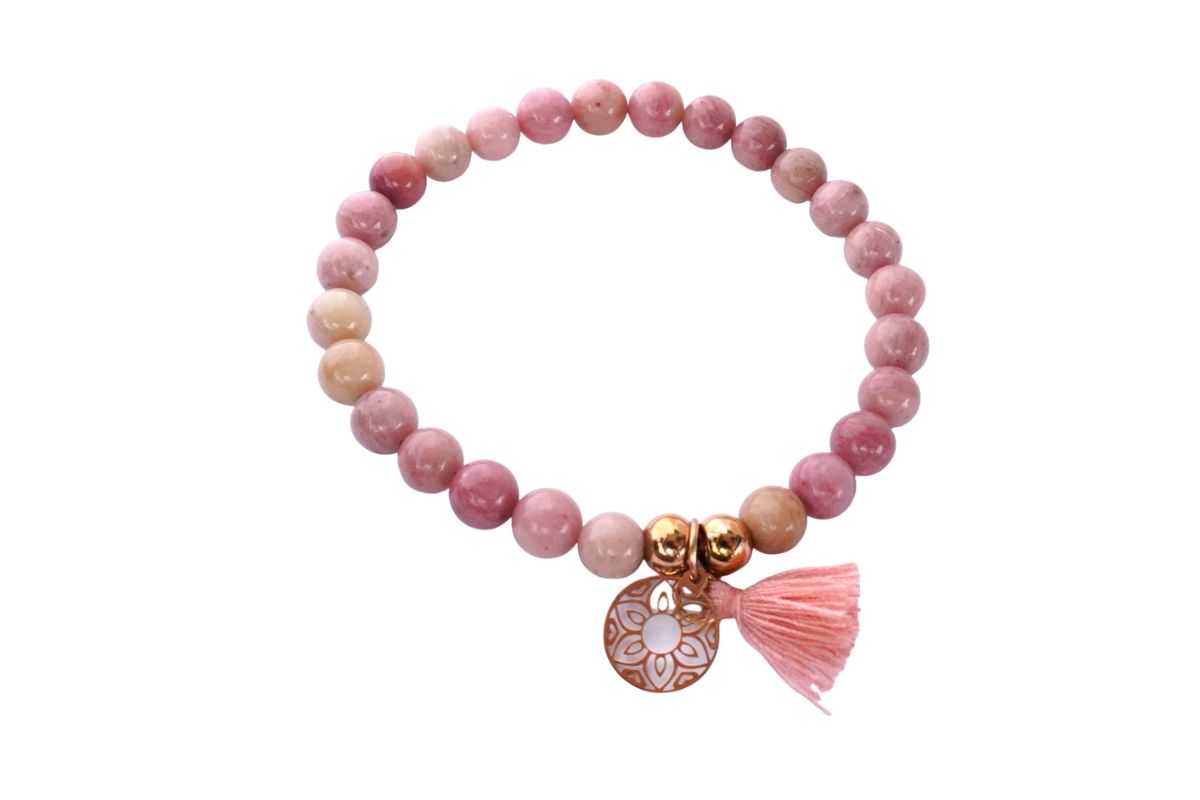 Armband HCA Stones of nature rosevergoldet Thulit Mandala der Liebe