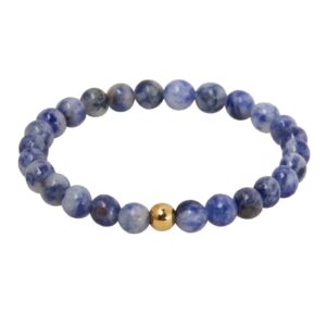 Armband HCA Stones of nature Blaue Sodalith Edelsteine Perle vergoldet