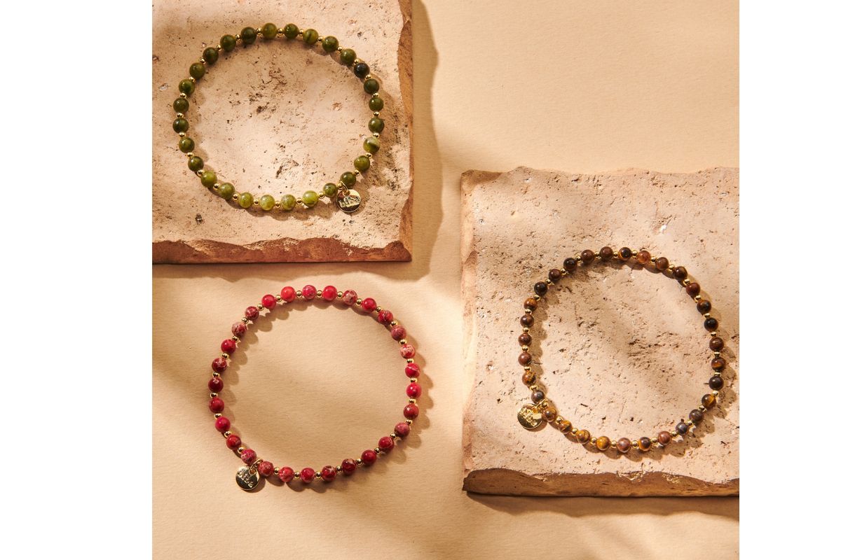 Biba Armband Crystal Perlen Rosa & Troddel Damen Armband Biba Anhänger Gold – Bild 6