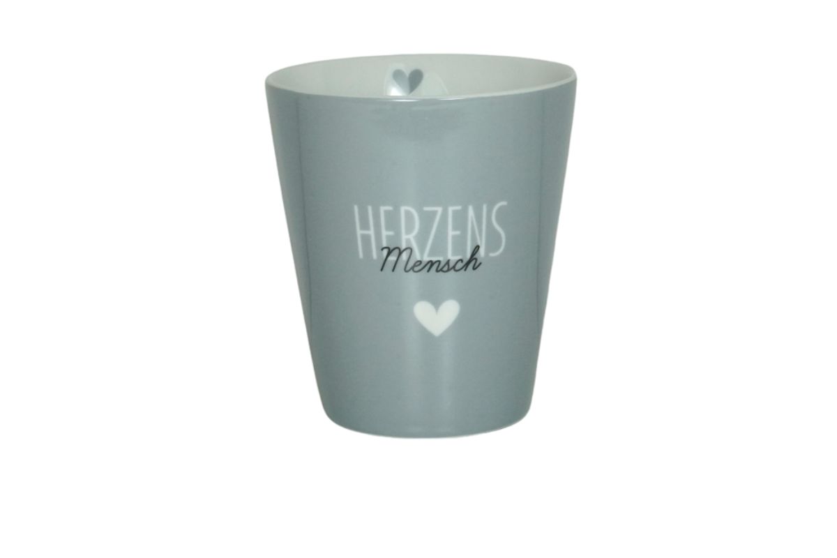 Krasilnikoff Kaffeebecher Kaffeetasse Sprüche Tasse Mug Cup Herzens Mensch