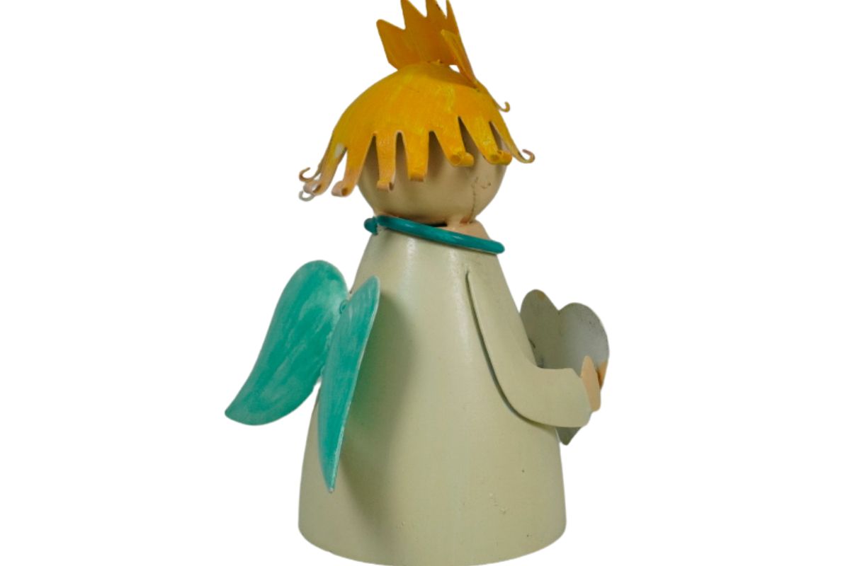 Deko Figur Metall Schutzengel Blechfigur Zaunhocker Herzlichen Glückwunsch