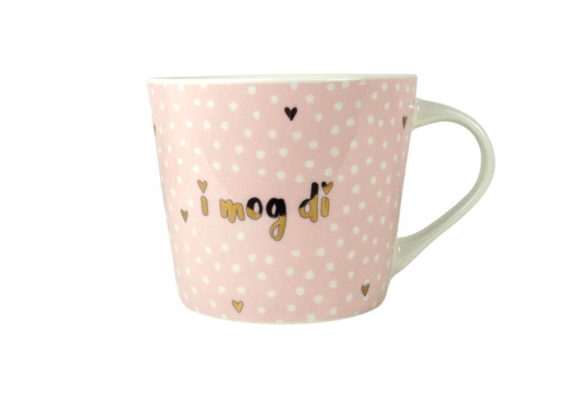 Grafik Werkstatt Henkelbecher Kaffeebecher Sprüchetasse i mog di