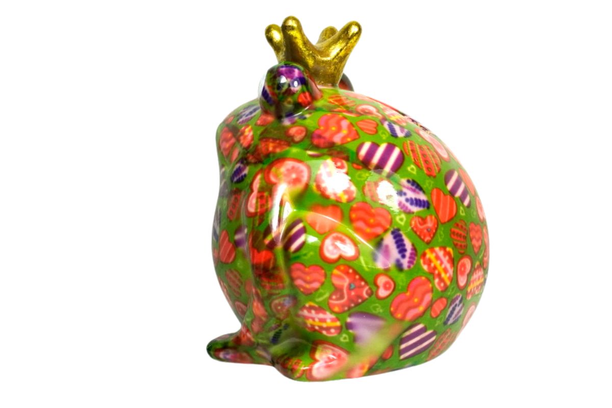 Pomme Pidou Spardose Money Bank Frosch Freddy Grün Herzchen