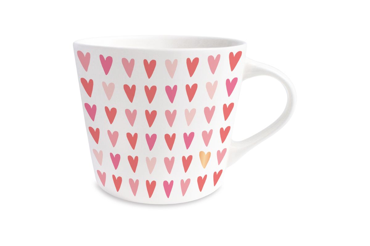 Grafik Werkstatt Henkelbecher Kaffeebecher Sprüchetasse Tausend Herzchen
