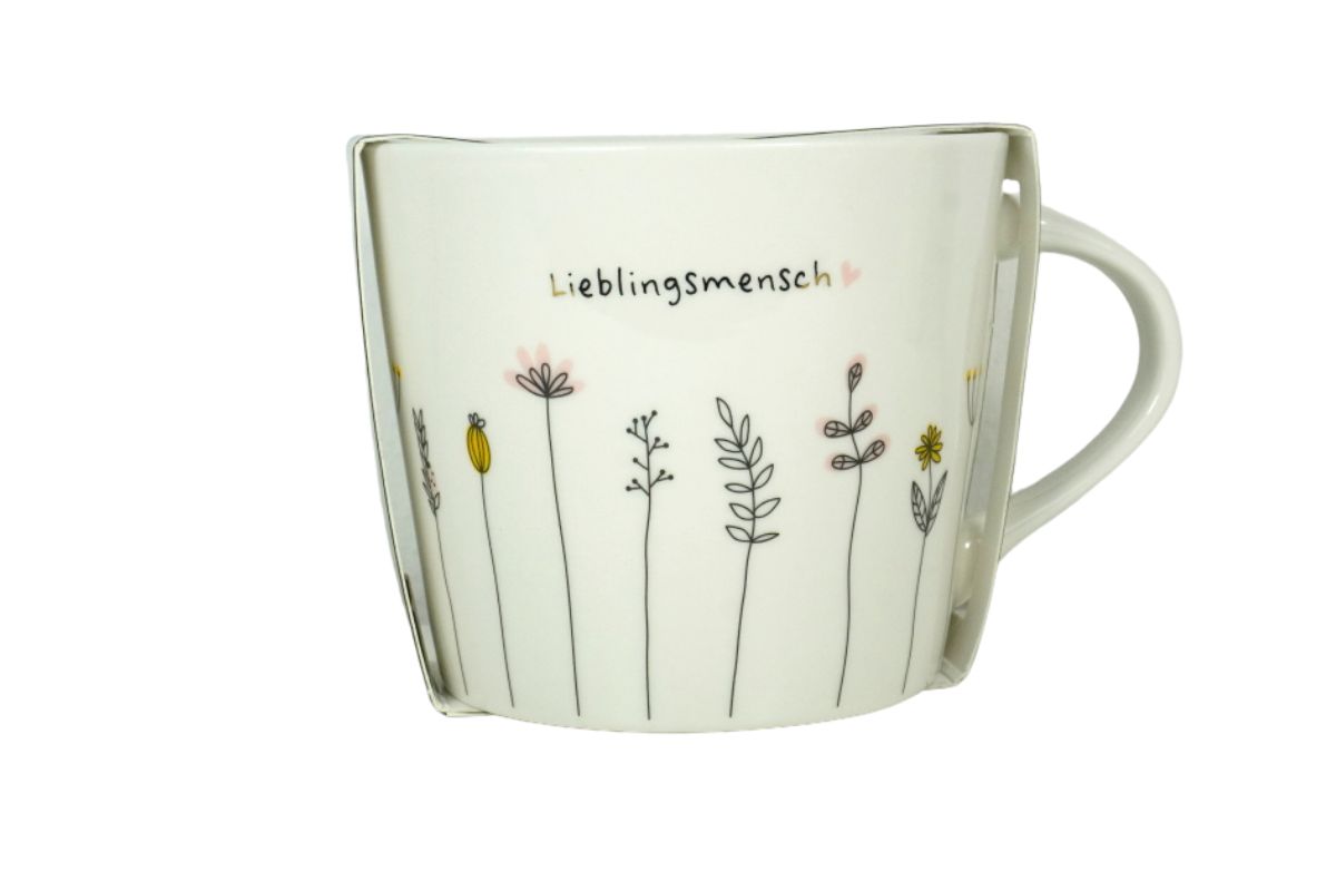 Grafik Werkstatt Henkelbecher Kaffeebecher Sprüchetasse Lieblingsmensch