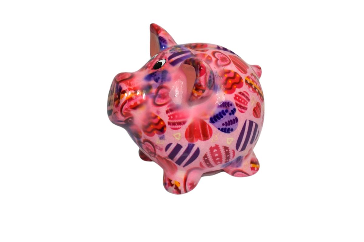 Pomme Pidou Money Bank Spardose Petit Sparschwein Rosie Herzi