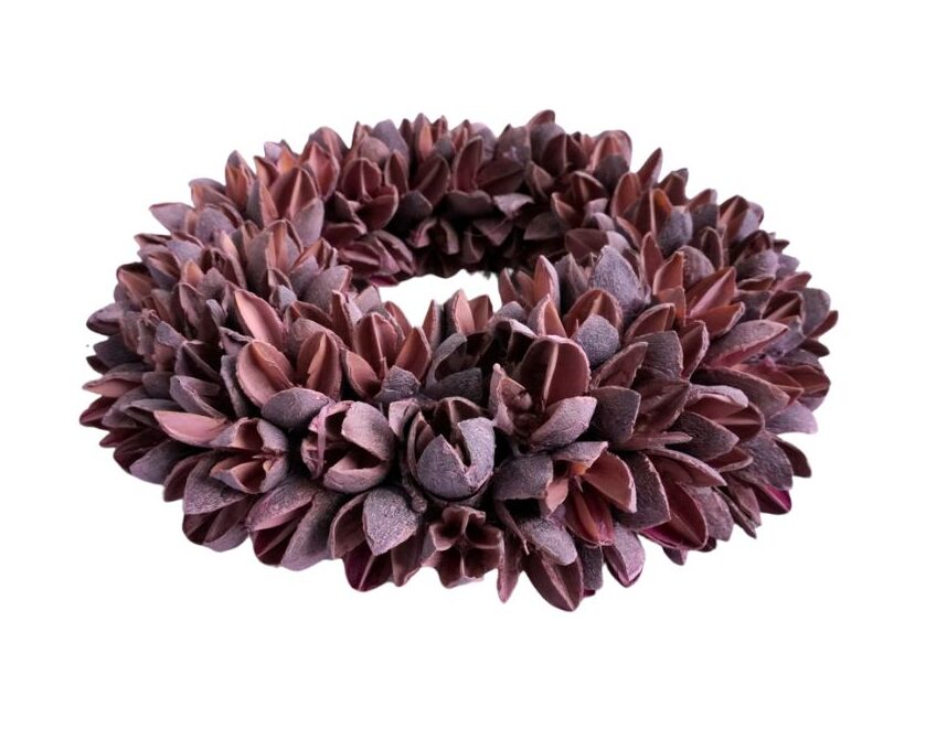 Couronne Dekokranz Wandkranz Naturkranz Handarbeit Bakuli Wreath Cerise 20 ∅