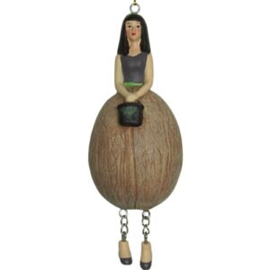 Deko Figur Blumenmädchen Walnussmädchen zum Hängen