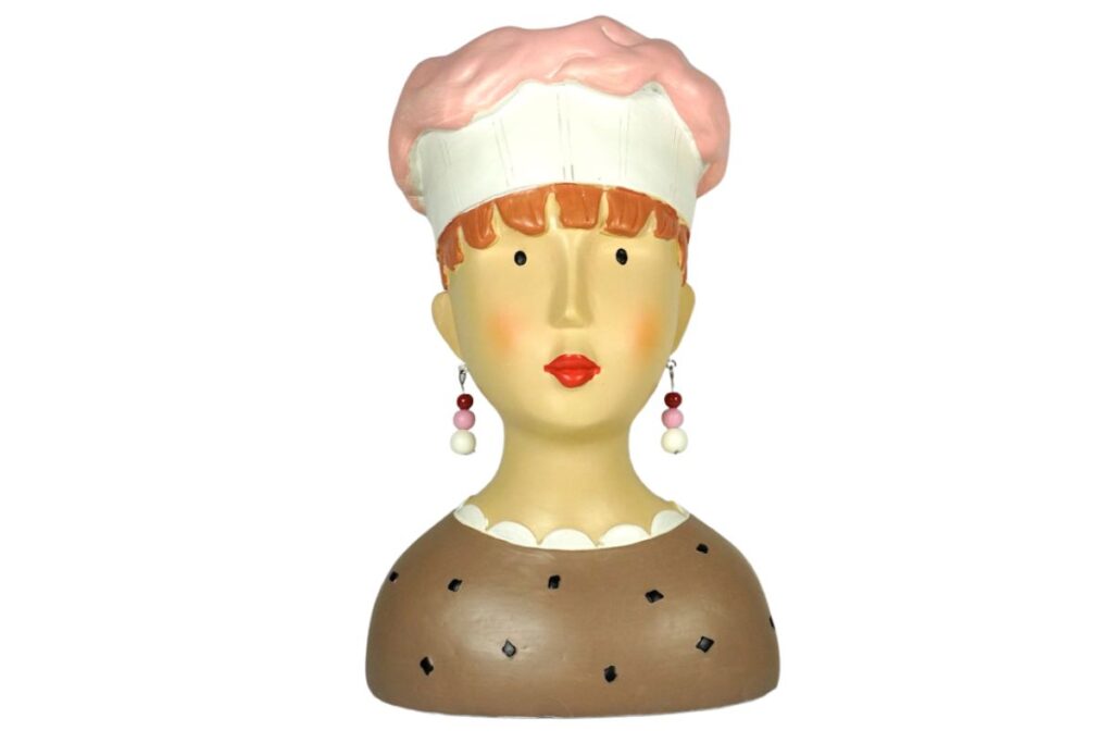 Baden Aufsteller Deko Kopf Büste Madame Ladykopf Mädchen Büste Sweet Ice