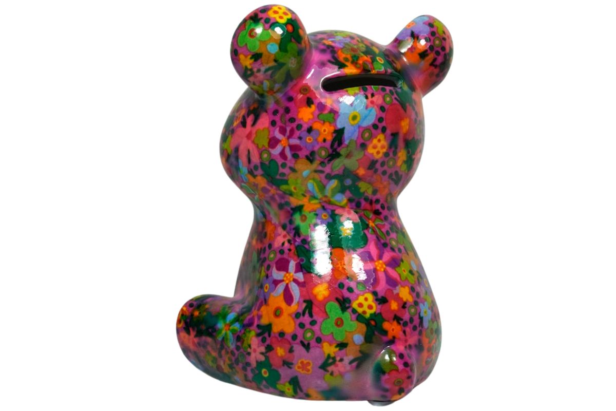 Pomme Pidou Spardose Money Bank Teddy Bärchen Tala Rose Blümchen