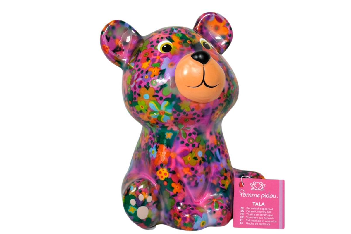 Pomme Pidou Spardose Money Bank Teddy Bärchen Tala Rose Blümchen