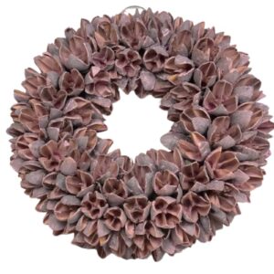 Couronne Dekokranz Wandkranz Naturkranz Handarbeit Bakuli Wreath Mauve 20cm ∅