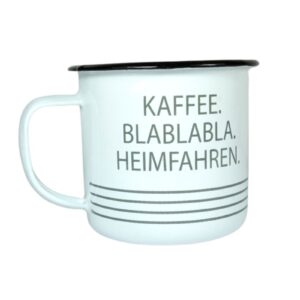 Emaille-Kaffeebecher Henkelbecher Sprüche Tasse Emaille-Tasse Schreibtisch Held