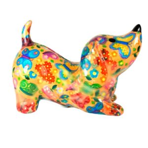 Pomme Pidou Spardose Money Bank Dackel Hund Filou Orange