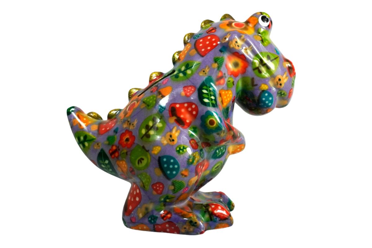 Pomme Pidou Spardose Money Bank Dinosaurier Dino Tito Lila