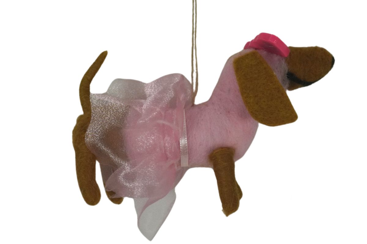 Filzhänger Hund Osterdekoration Figur Hund mit Brille Werner Voß 9cm