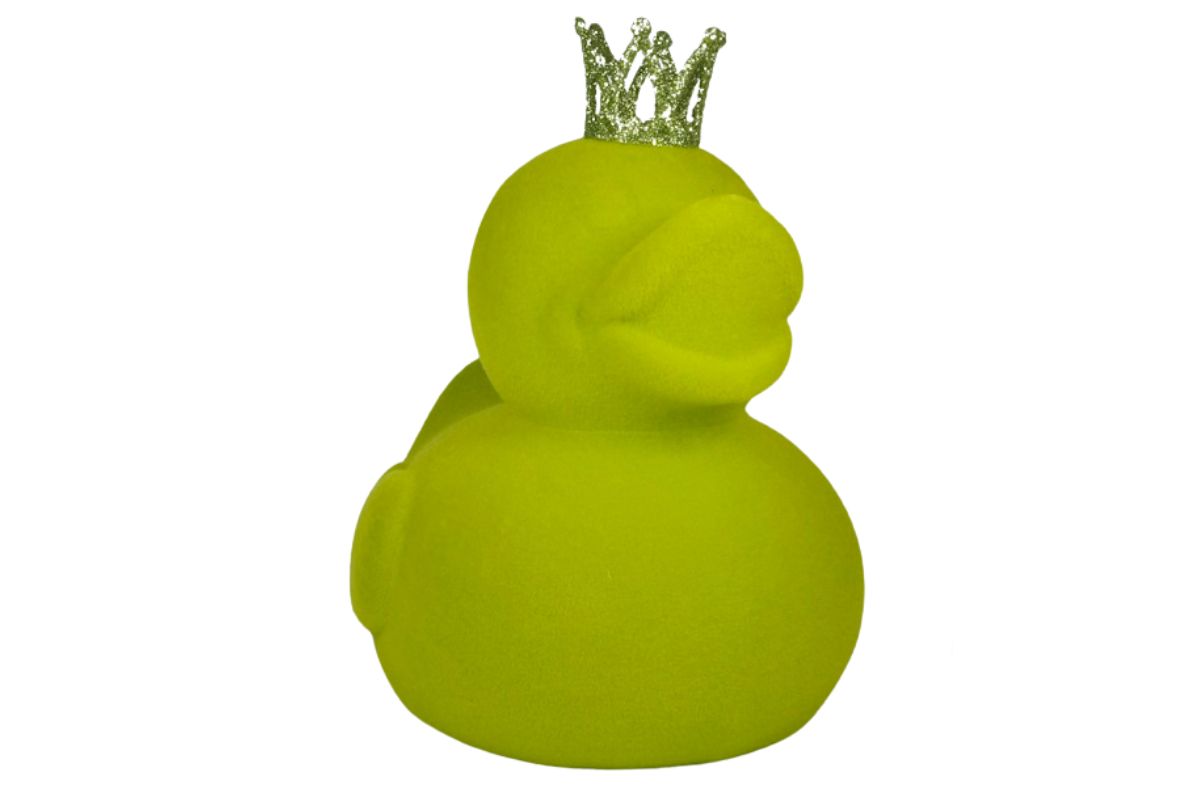 Ente Deko Oster Figur Ente mit Krone Grün Werner Voß 21cm