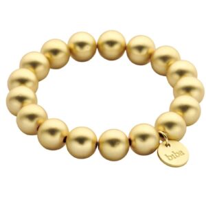 Biba Armband Polymer Perlen Gold 12mm Ø Damen Armband Anhänger Gold