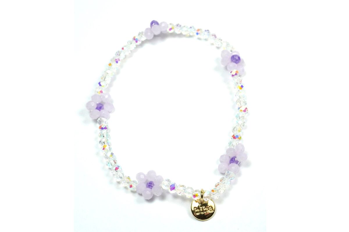 Biba Armband Mini Crystal Perlen Blumen Damen Armband Anhänger Gold