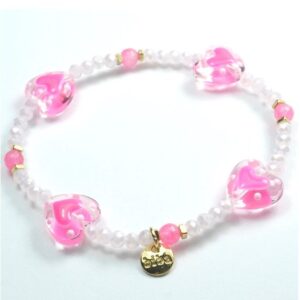 Biba Armband Crystal Perlen Sweet Heart Damen Armband Anhänger Gold