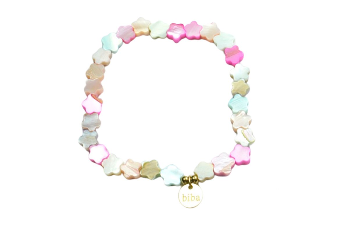 Biba Armband Polymer Sternchen Bunt Damen Armband Anhänger Gold