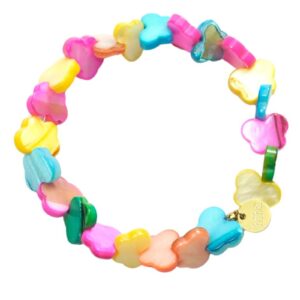 Biba Armband Polymer Schmetterlinge Bunt Damen Armband Anhänger Gold