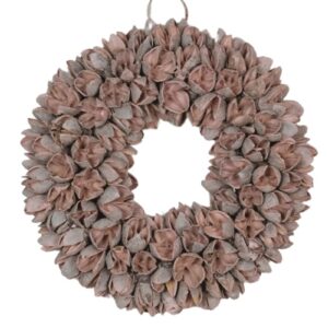 Couronne Dekokranz Wandkranz Naturkranz Handarbeit Bakuli Wreath Powder Pink 20cm∅