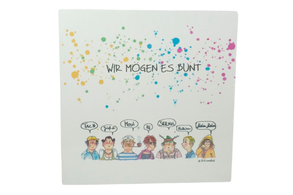 Holzbild Wandbild Bild Design von Barbara Freundlieb Wir Mögen Es Bunt