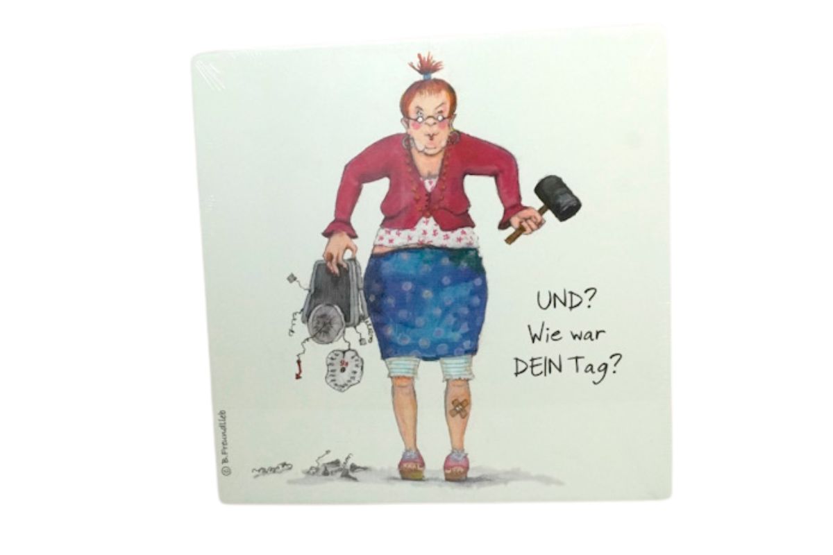 Holzbild Wandbild Bild Design von Barbara Freundlieb Und? Wie war Dein Tag?