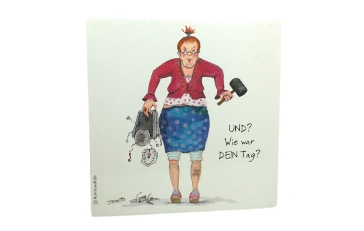 Holzbild Wandbild Bild Design von Barbara Freundlieb Und? Wie war Dein Tag?