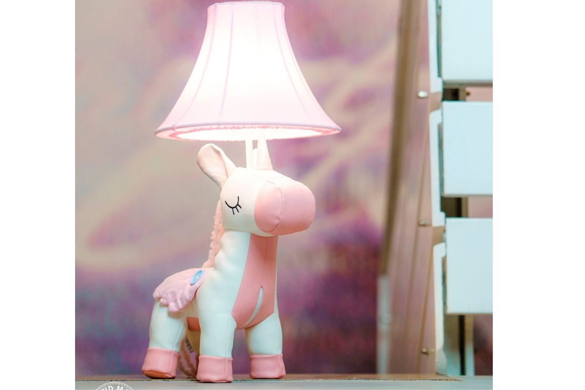 Lampe Happy Lamps Leuchte Stehlampe Elsa das Einhorn Handarbeit